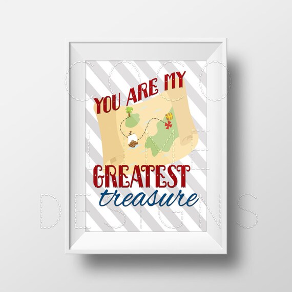 You Are My Greatest Treasure Printable Wall Art, Digital Download