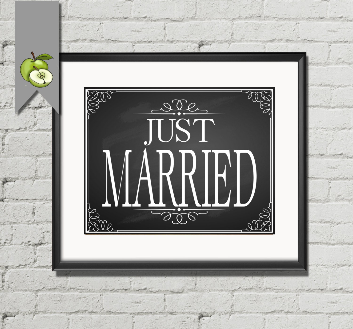 Just Married wedding sign Printable 8x10 & by TheArtyApples