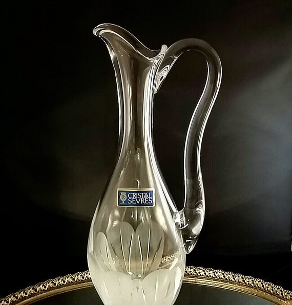 Cristal Sevres France Pitcher Crystal Decanter Wine Pitcher