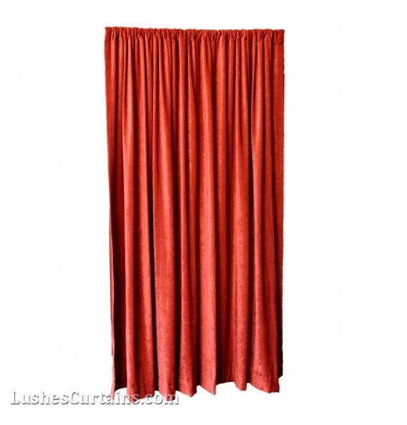 Red Velvet Curtain Panel 144 Inch H Extra Long FR Flame