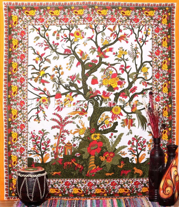Indian Tree Of Life Hippie Hippy Wall Hanging by Labhanshi on Etsy