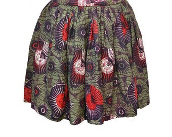 CLEARANCE Kisasa - Plus Size African Print Skirt