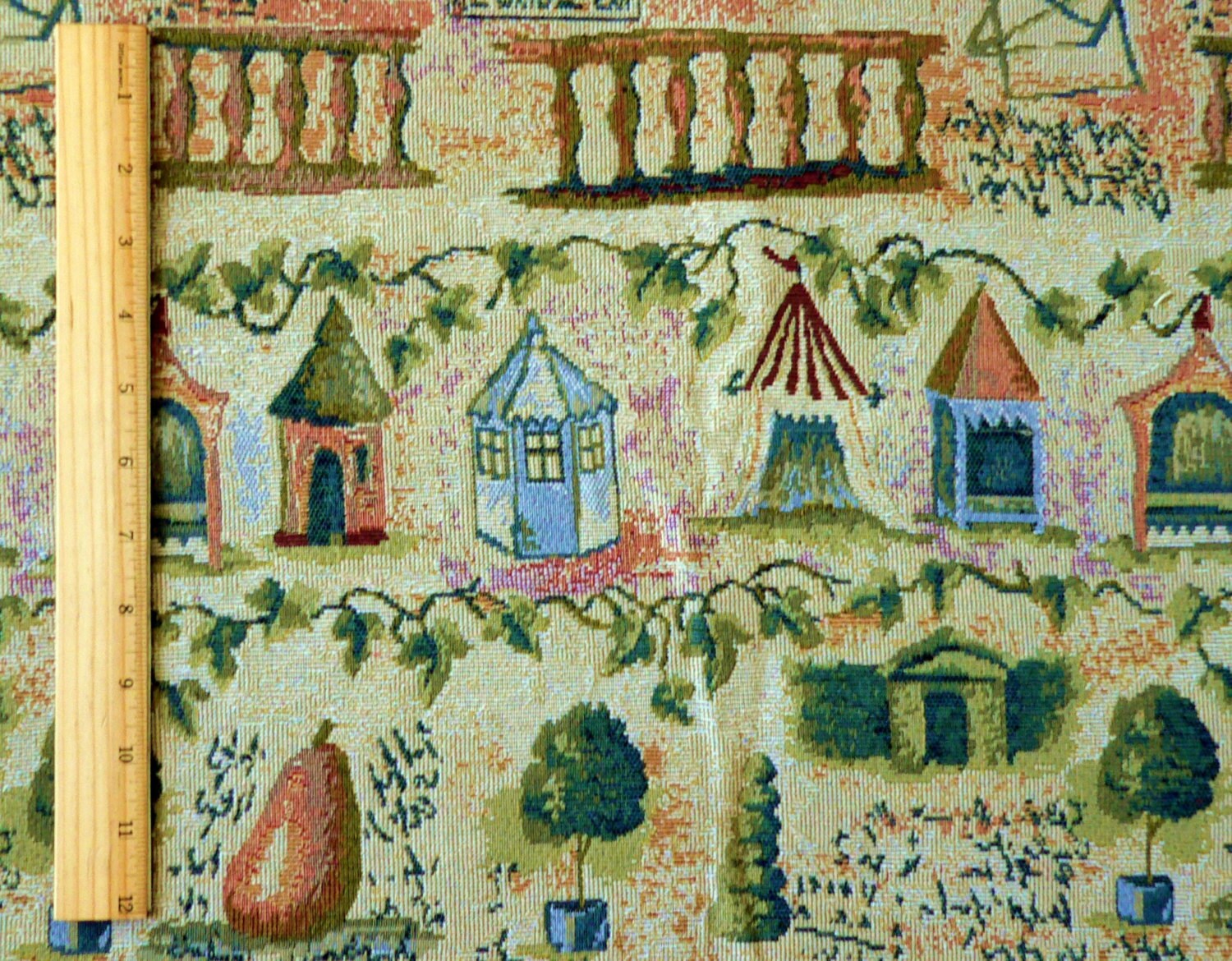 Garden Themed Tapestry Fabric by the Yard