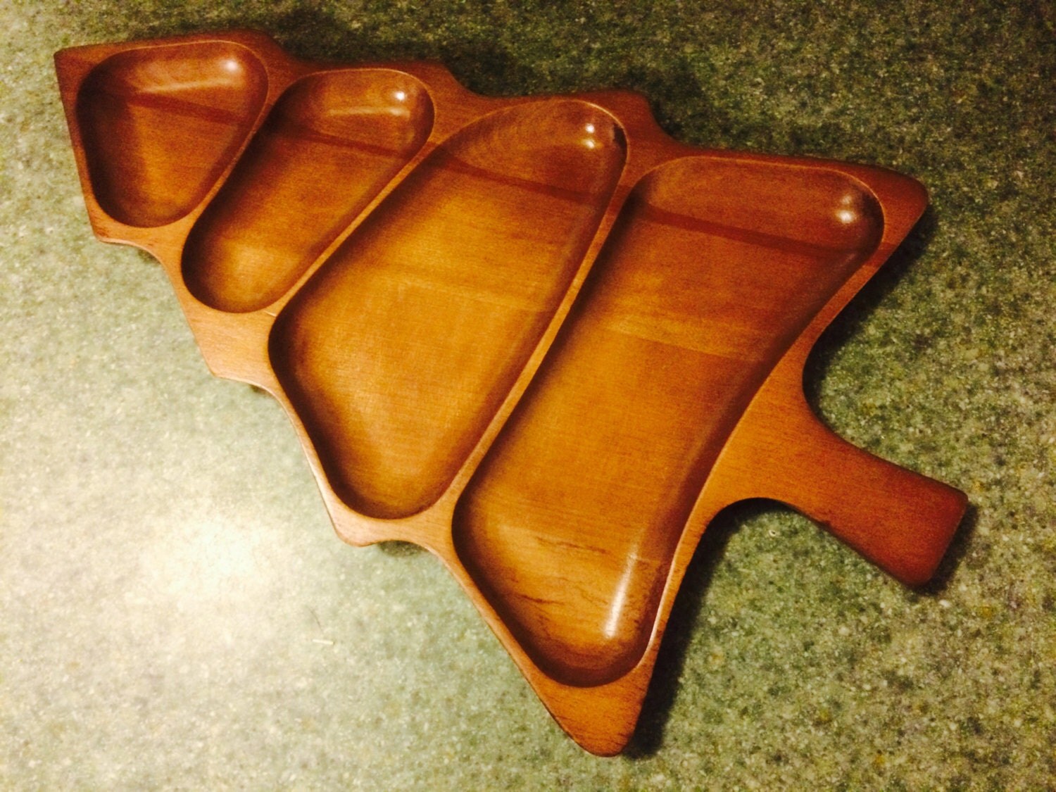 Vintage Tree Tray Wooden Christmas Tree Serving by NeutralNellies