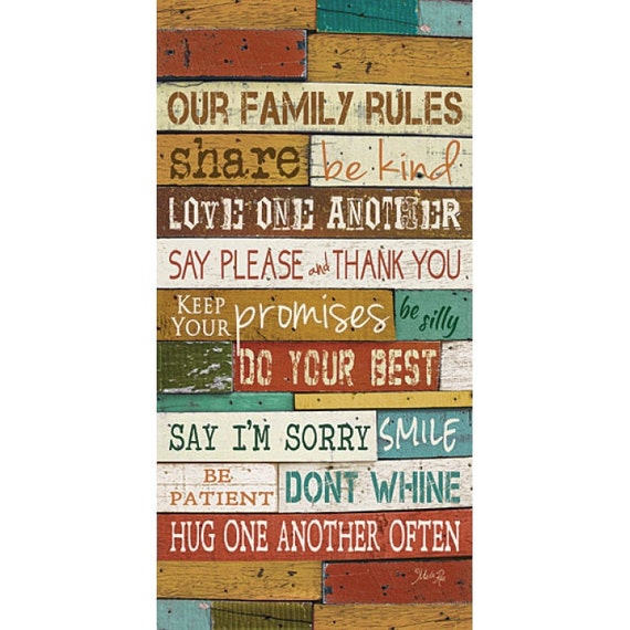 MA610b Our Family Rules love one another be kind share