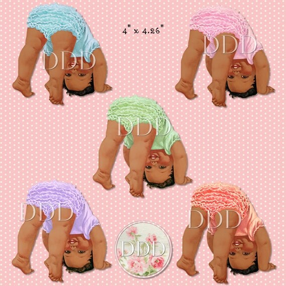 Bottoms Up Vintage Baby Girl Ruffle Pants Babies of Color