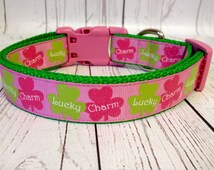 etsy dog collars st patrick day