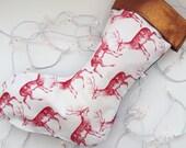 Christmas Stocking- Hipster Reindeer | Copper, White, Red & Green |