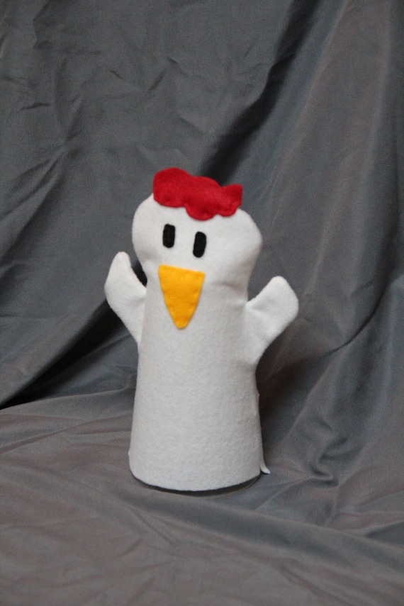 Chicken Hand Puppet On the Farm by PurldeLis on Etsy
