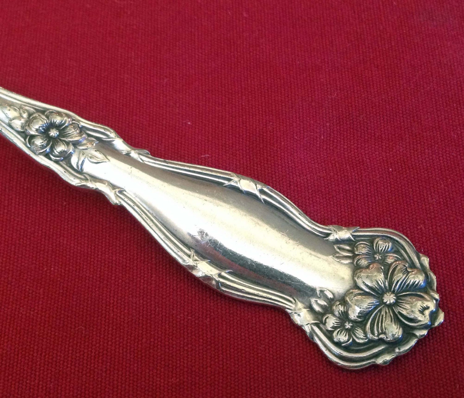 Antique Silver Sugar Spoon Arbutus Rogers Antique