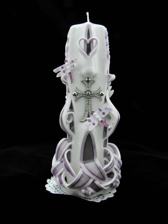 Custom Candle 9 Inch Candle Hand Carved by TwoLadiesAndBunny