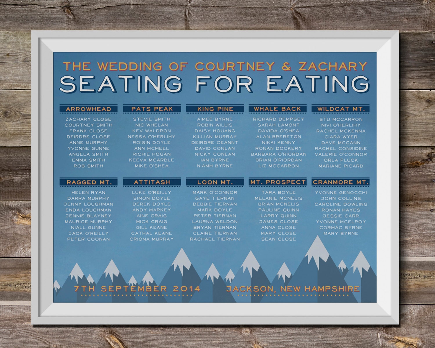 Sky Blue Seating Chart