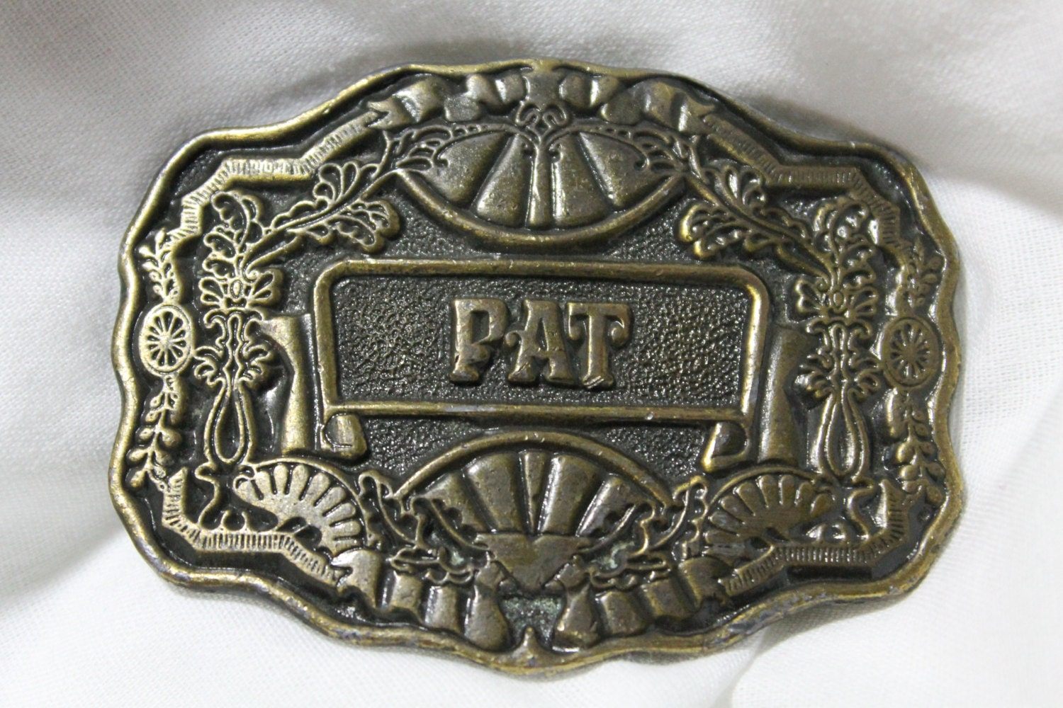 PAT personalized name Belt Buckle made by ODEN Inc. by HauteAppeal