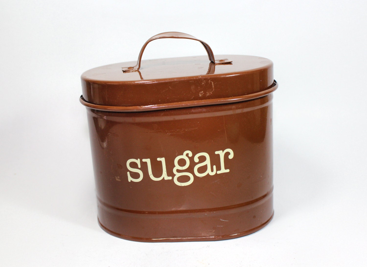 Vintage Sugar Case Tin Canister Box Storage Kitchen Decor Haute Juice