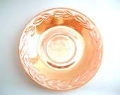 Vintage Fire King, Fire King Saucer, Lustreware Saucer, Peach Saucer, Peach Ring Dish, Peach Lustreware, Peach Fire King, Anchor Hocking