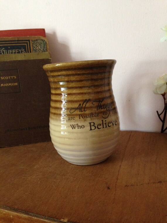 MUG INSPIRATIONAL QUOTE Pottery coffee mug by AnnmarieFamilyTree