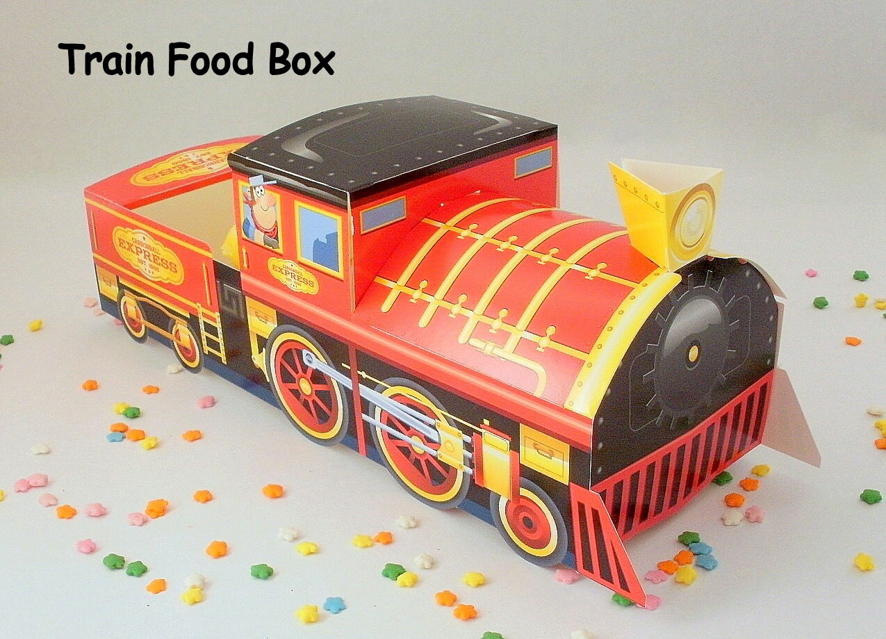 6 Train Food Boxes Favors Lunch Boxes by PartyGarden on Etsy