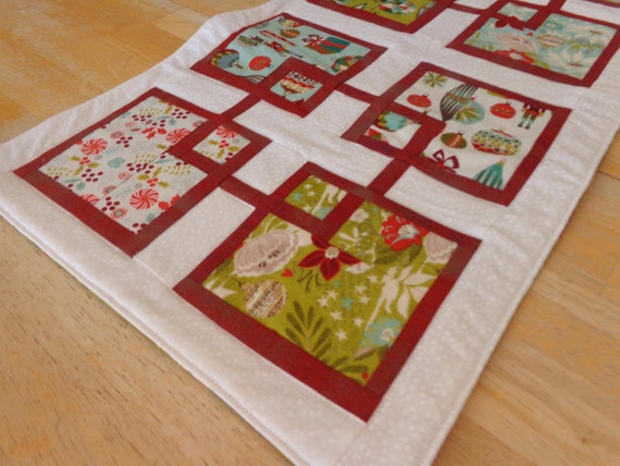 red decor, christmas table christmas runner aqua  table holiday aqua table decorations, runner,