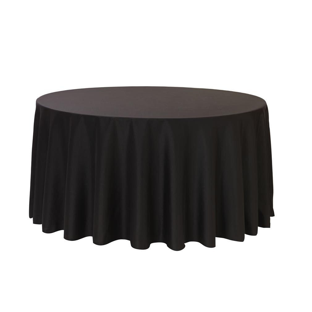 tablecloth 9 round ft Wedding Polyester Inch Black 108 Tablecloth Round