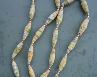 Paper Beaded Necklace