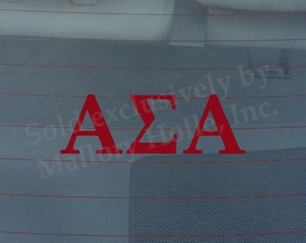 Officially Licensed Alpha Sigma Alpha 8" x 3" ASA Bumper Sticker / Window Decal
