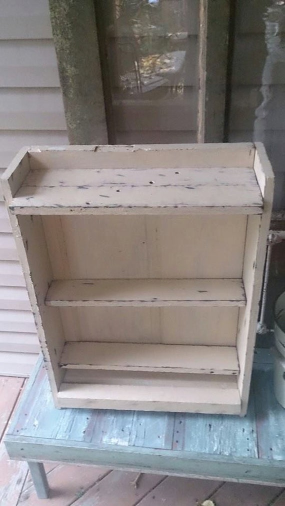 Rustic Primitive Handcrafted thick wood Shelving Wall Unit