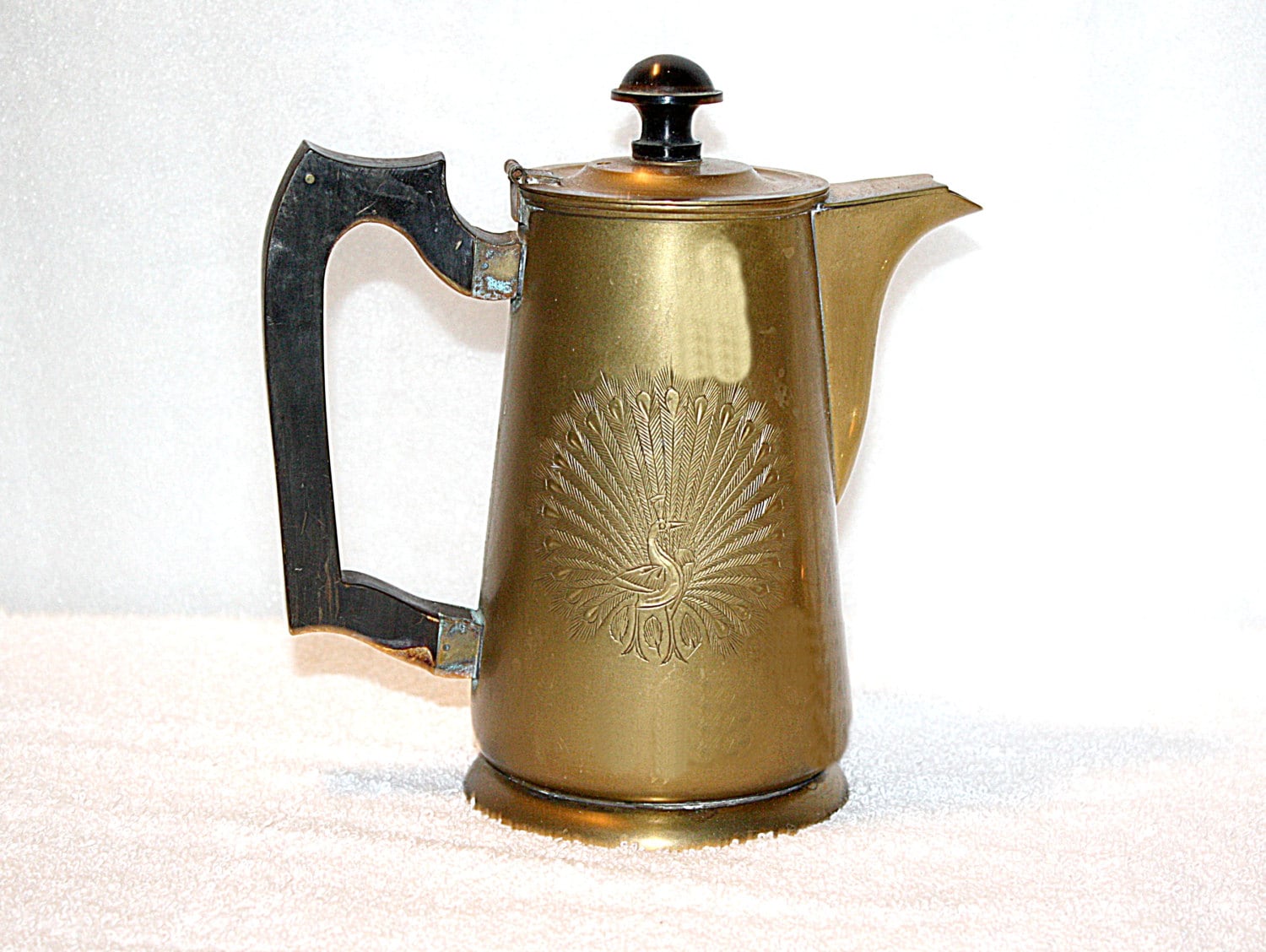 Antique Turkish India Brass Teapot by QUEENIESECLECTIC