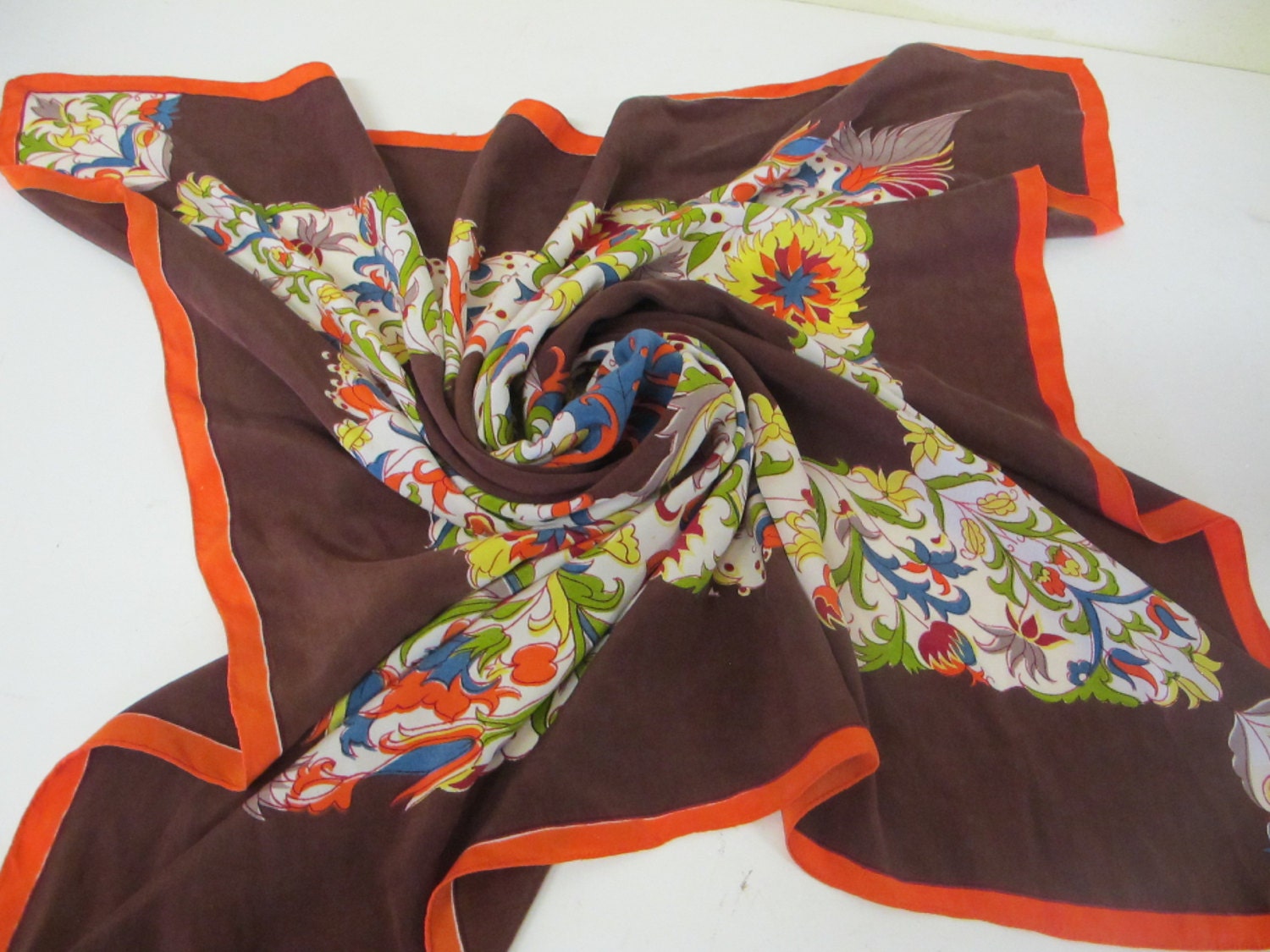 Vintage 1950 Silk Scarf Silk Scarf Persian by BelindasStyleShop