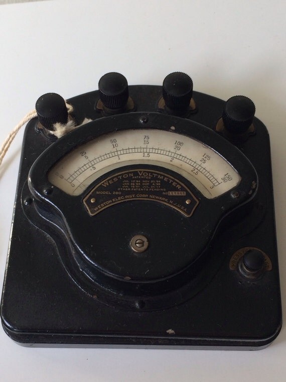 Antique WESTON Voltmeter Model 280 1916 Antique Volts