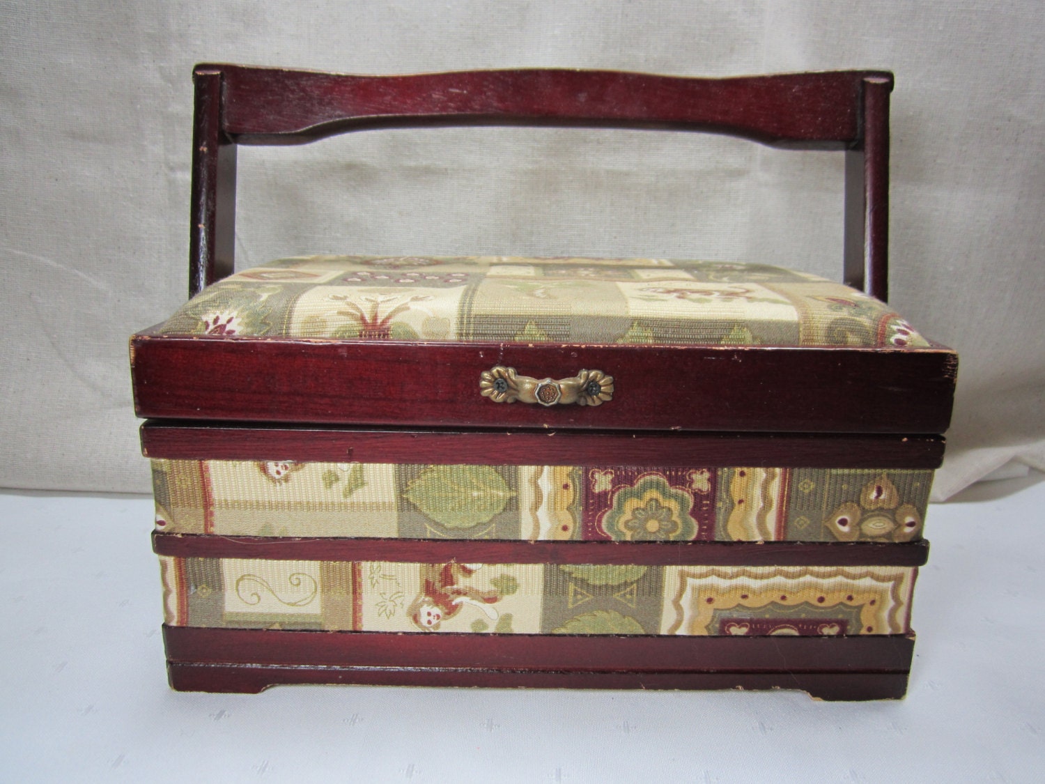 Sewing Box Small Sewing Box Chippy Wood Sewing Box with