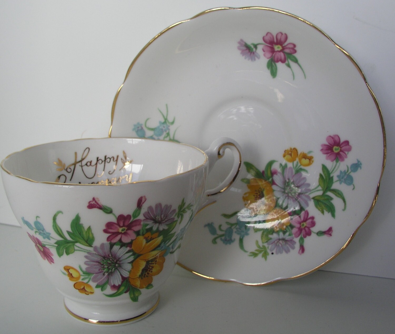 Vintage Royal Ardalt Bone China-Made in England Tea Cup and