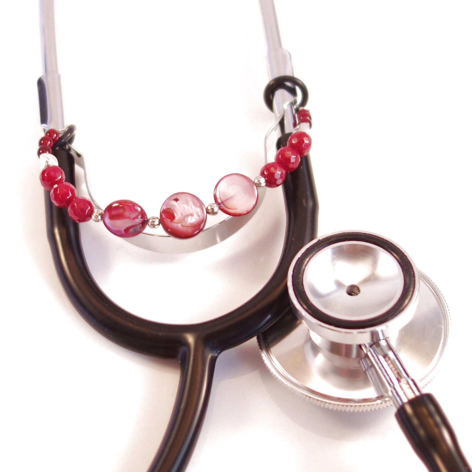 Women's Beaded Stethoscope ID Pendant Charm Jewelry by DungleBees