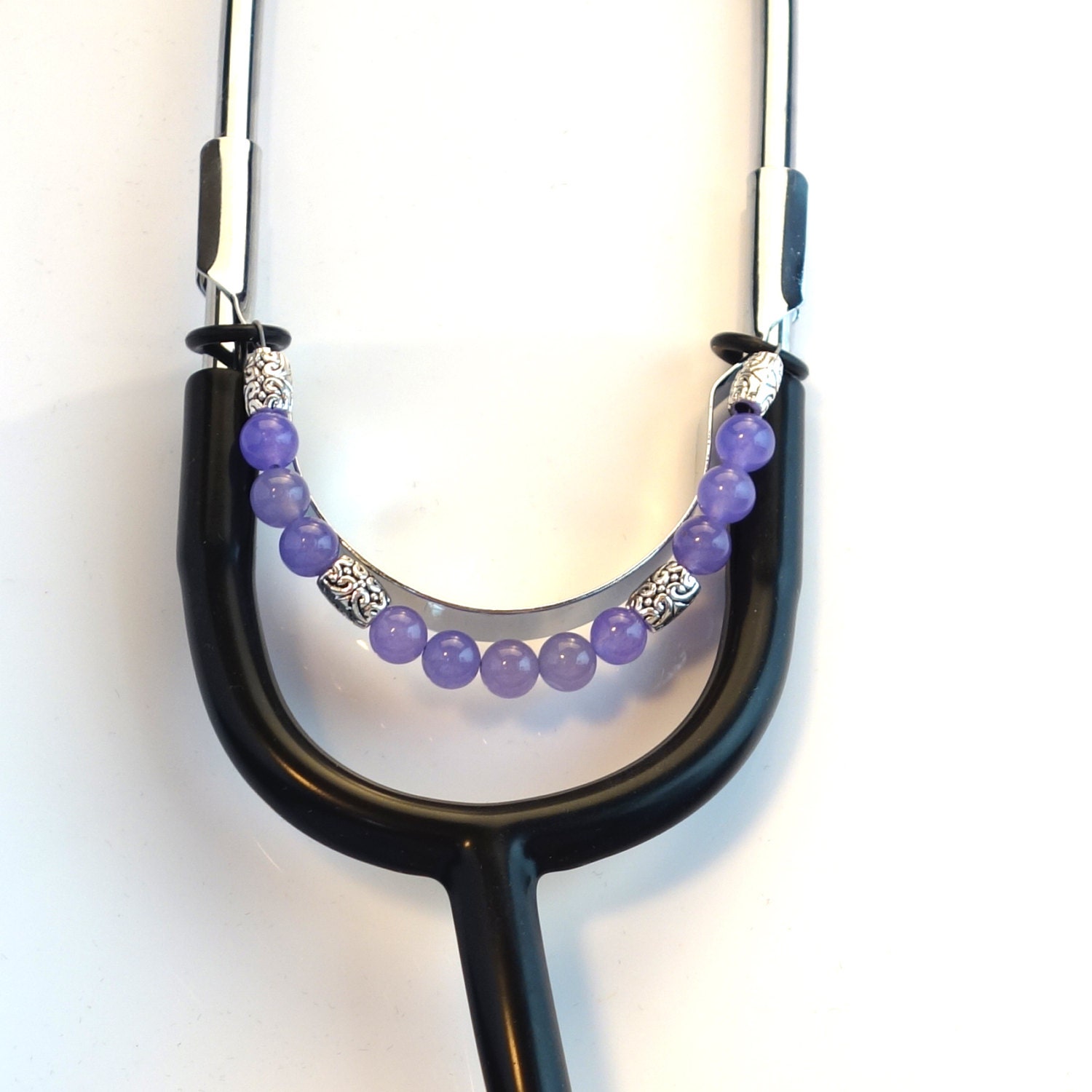 Women's Beaded Stethoscope ID Pendant Charm Jewelry by DungleBees