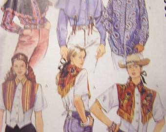McCalls 6935, size 12-16, womens, misses, shirts, tops, capes, UNCUT sewing pattern, craft supplies