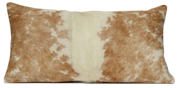 cow hide lumbar pillow