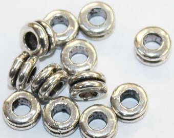 30 pcs Antique Silver Beads 5 mm, Lead, Nickel & Cadmium Free Jewelry Findings, metal findings