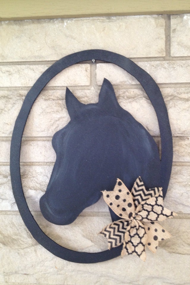 Horse head door hanger/wreath farmhousehorse door hanger