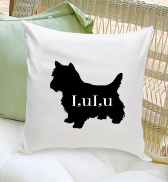 Personalized Pet Pillow Dog Silhouette Decorative Pillow