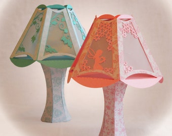 3D SVG SET of 2 Table Lamp Digital download