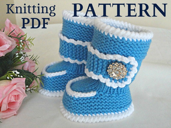 Knitting PATTERN Baby Booties Baby Shoes Knitted by Solnishko43
