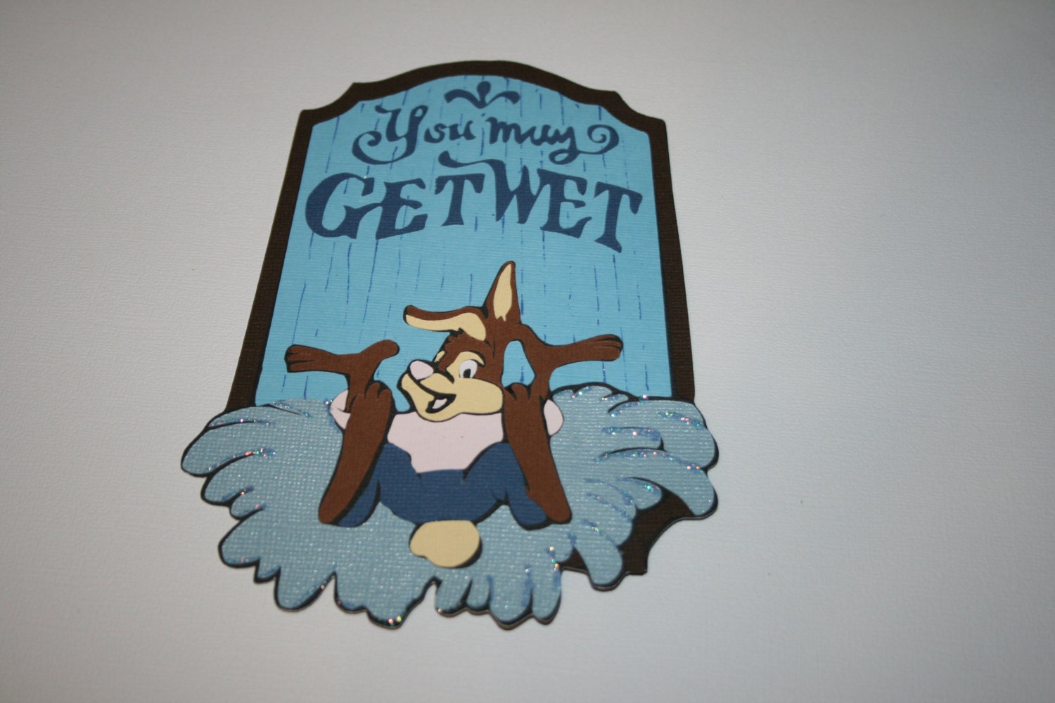 Disney Splash Mountain You May Get Wet Die Cut Paper