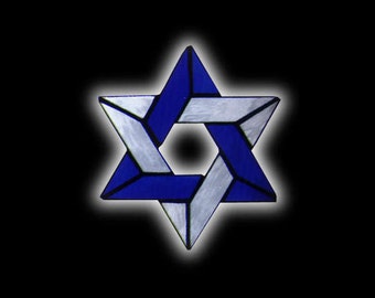 Star of David Stained Glass Suncatcher