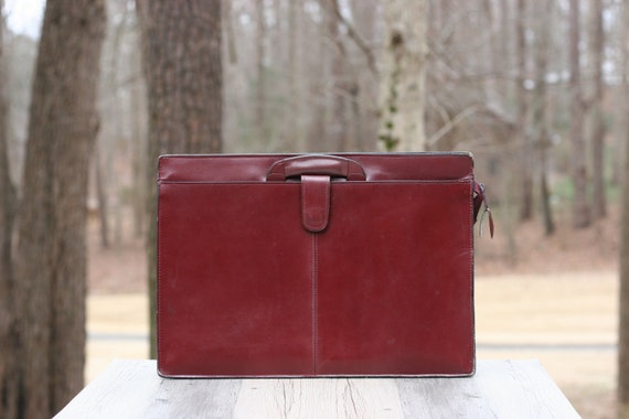 oxblood briefcase