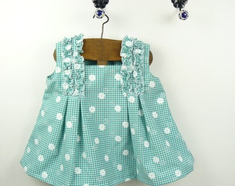 Baby dress long sleeves in pink and blue ready to ship