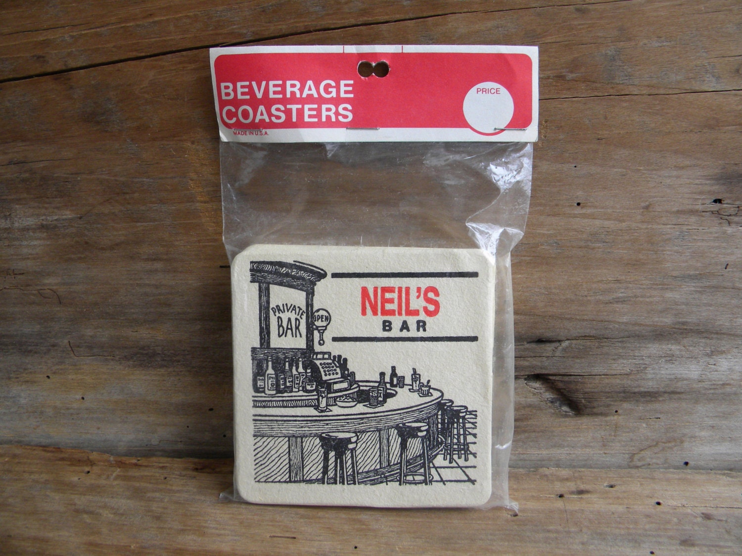 Vintage Beverage / Bar Coasters Made in USA Neil's Bar OR