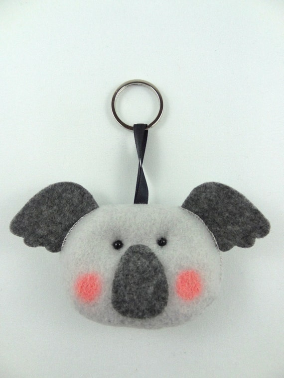 fluffy koala keyring