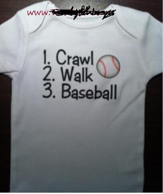 baseball baby shirt infant clothes one piece body suit outfit