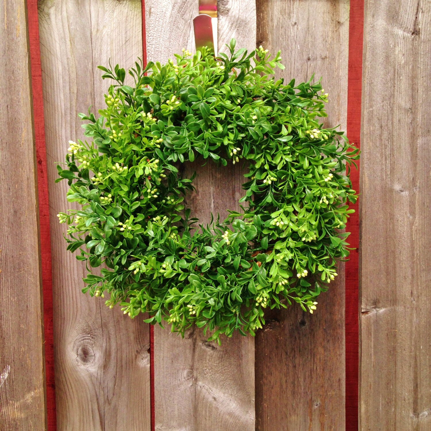 Artificial Boxwood Wreath Faux Boxwood Wreath Fall Wreath