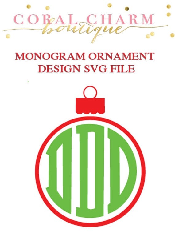 Download Items similar to Monogram Ornament Design SVG File on Etsy