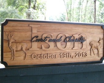Personalized Family Name signs Deer Buck Doe Hunting Family Last Name Sign Rustic Anniversary Gift Country Wedding Plaque Established Date
